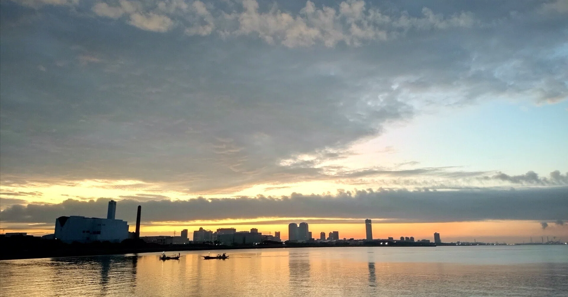 日の出 茜浜の夜明け～日の出50分前から日の出時刻まで（千葉県習志野市茜浜