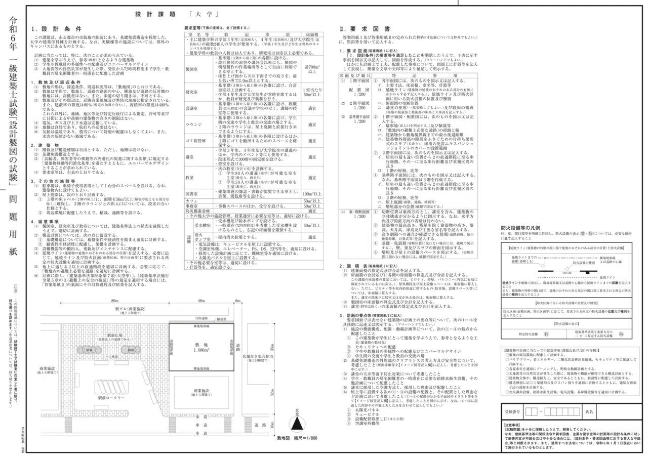 一級建築士製図試験|本試験で、何が起きるのか。|いえたろう|一級建築士 一級建築士製図試験|本試験で、何が起きるのか。|いえたろう|一級建築士