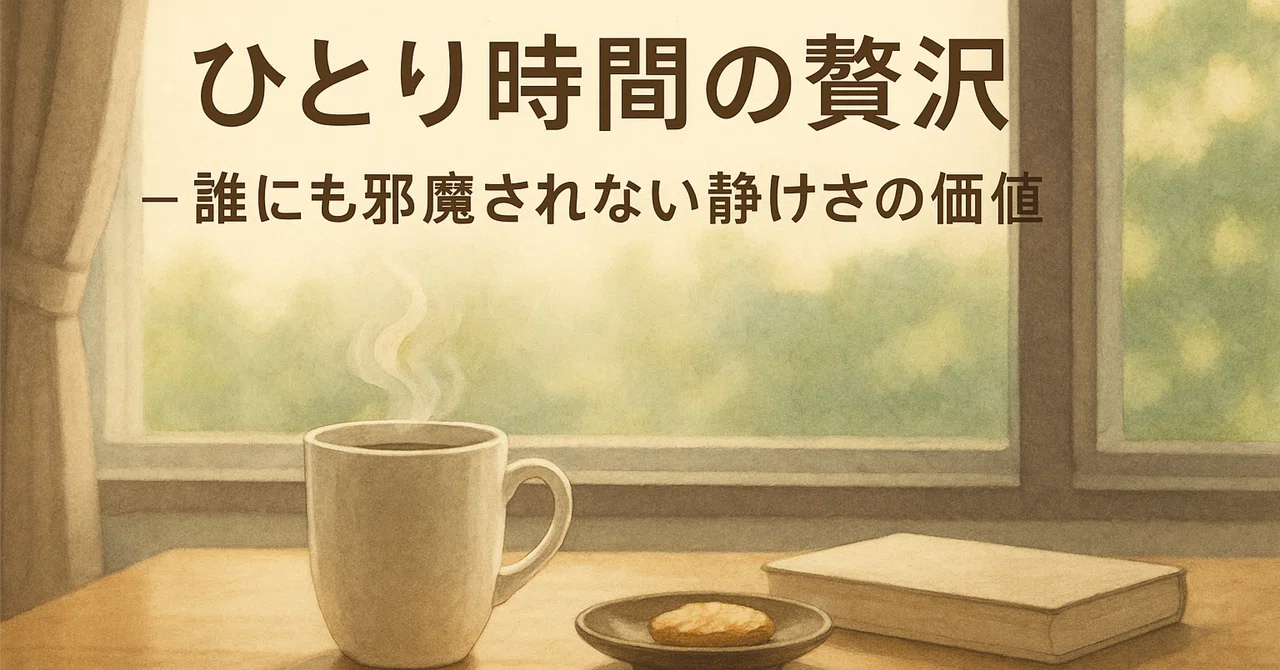 The Luxury of Solitude: The Value of Undisturbed Silence｜葉月さかみち