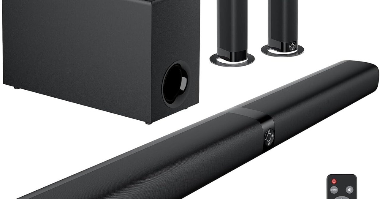 HolyCrab サウンドバー 着脱式 2 in 1 設計 分離型サブウーファー テレビの音質に満足していないあなたへ。HolyCrab サウンドバー