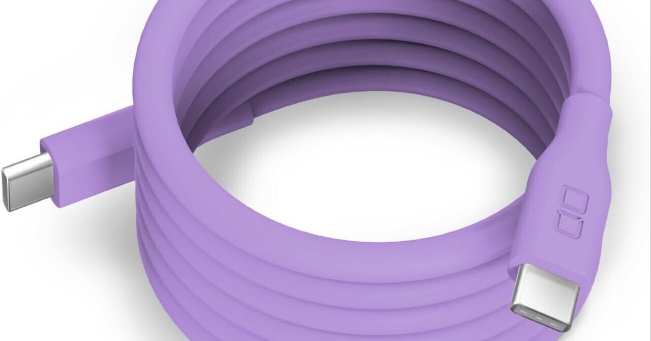 新品未使用 限定 パープル CIO 充電器 スパイラルケーブル 値下げ可