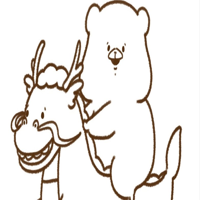 ともだちはくま 下書き①｜千秋Senshuu