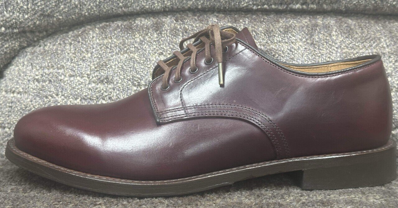 Wheel robe #15075 PLAIN TOE DERBY BURGUNDY｜池上富士夫