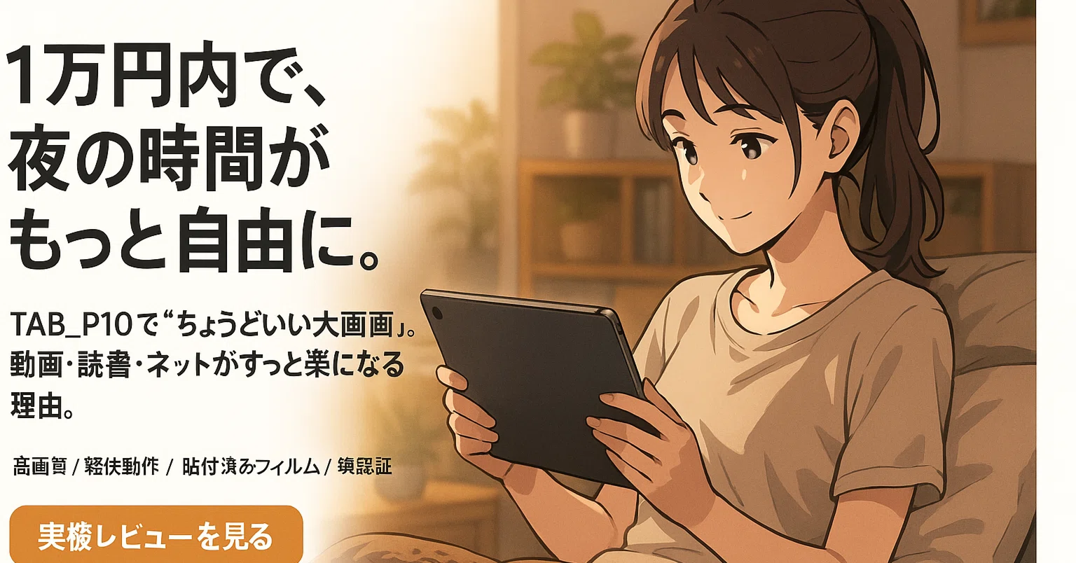 実機レビュー】私がSVITOO TAB_P10を選んだ5つの理由。1万円台で生活が