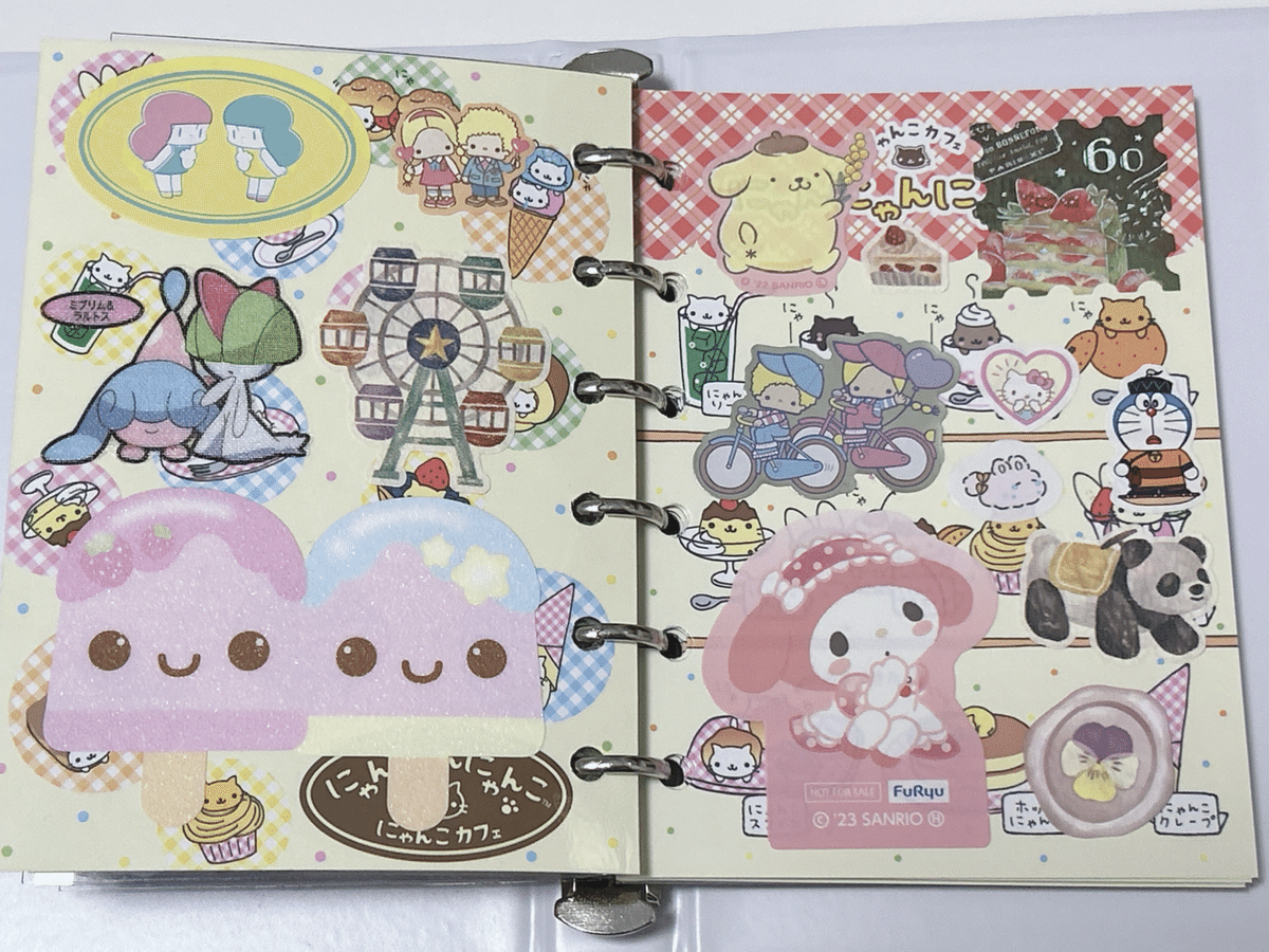 にゃんにゃんにゃんこ にゃんこ まつり　システム手帳　他 シール帳￤にゃんにゃんにゃんこ｜kono￤シール帳作り