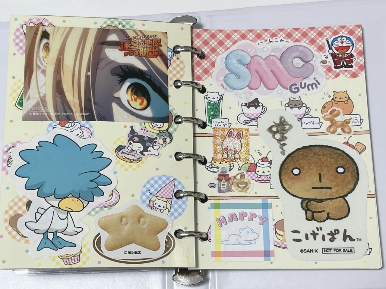 にゃんこカフェにゃんにゃんにゃんこサンエックスレトロメモ帳シール