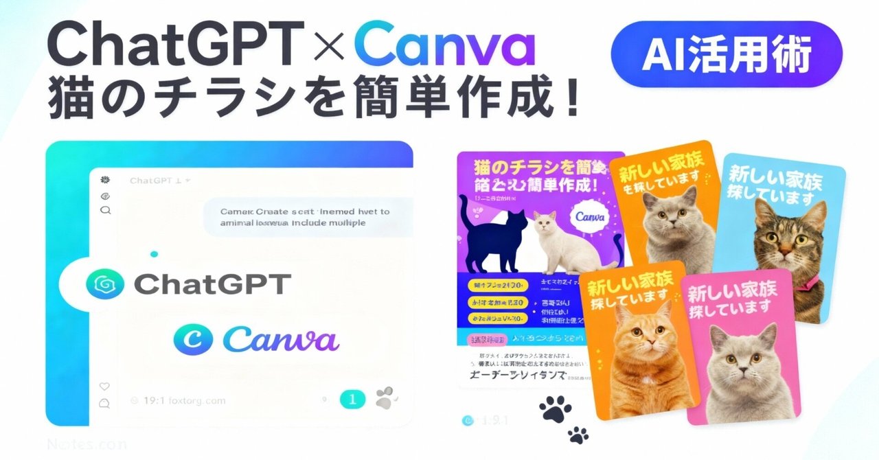ChatGPTからCanvaを呼び出す（noteサムネイル）