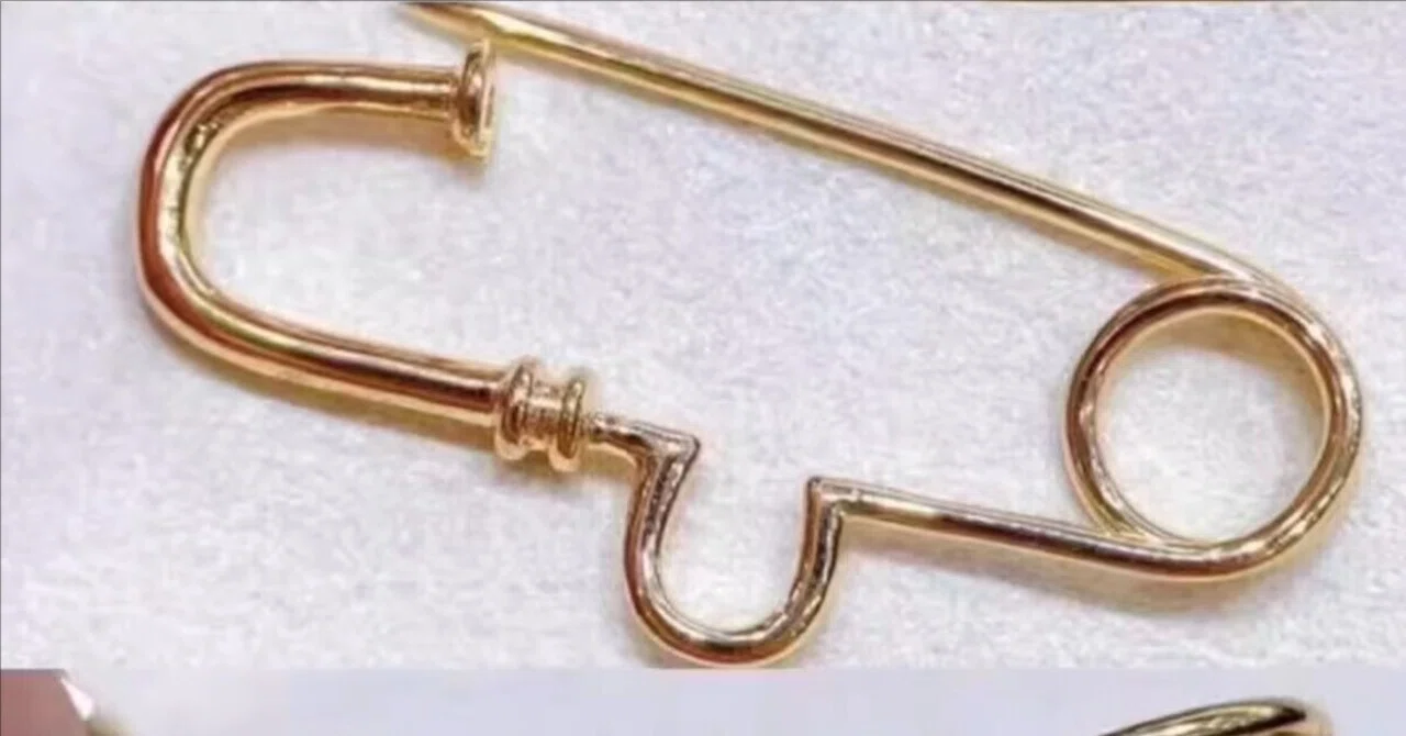 K18YG WG PG ブローチ 安全ピン チャーム留め 18K 18金 イエロー