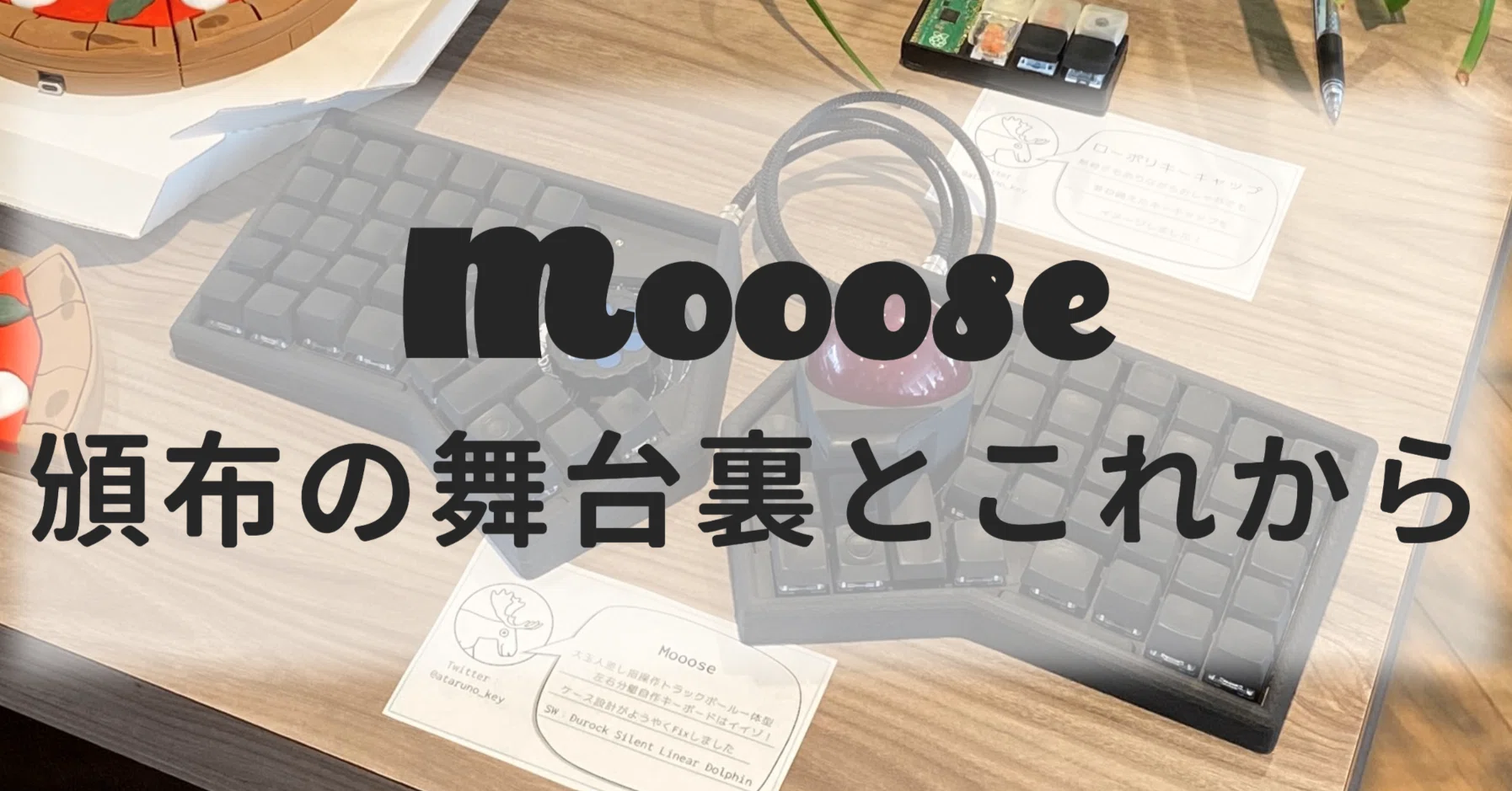mooose 55mmトラックボール付き分割キーボード Mooose頒布の舞台裏とこれから｜あたるの