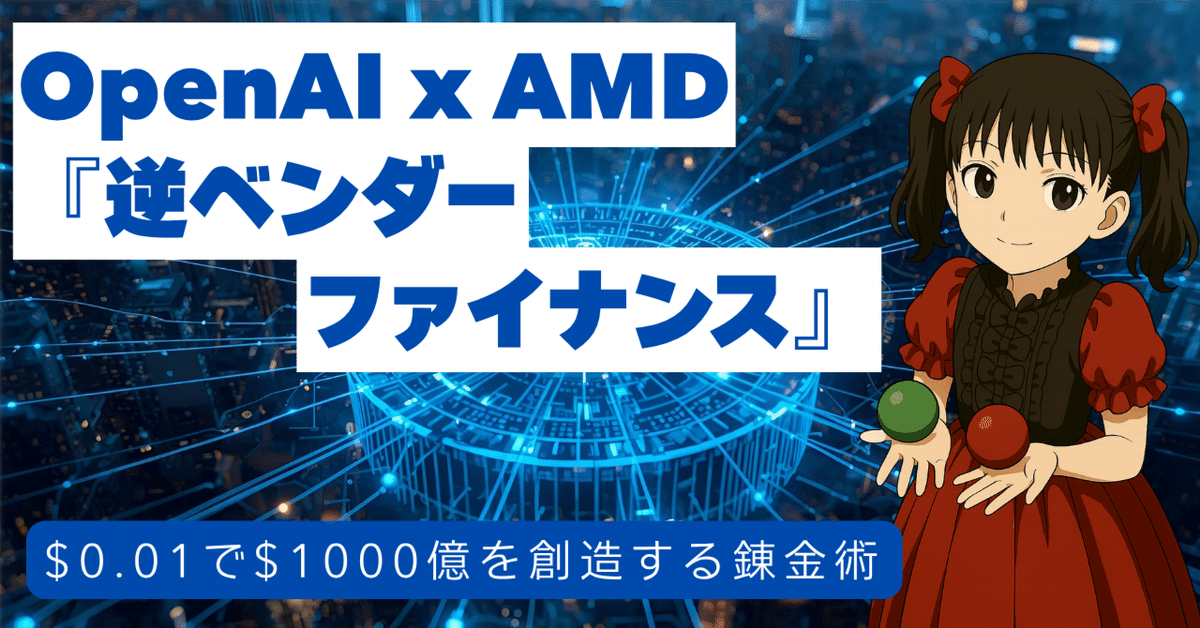 $0.01で$1000億を創造する錬金術 ―― OpenAIとAMDが行う『逆