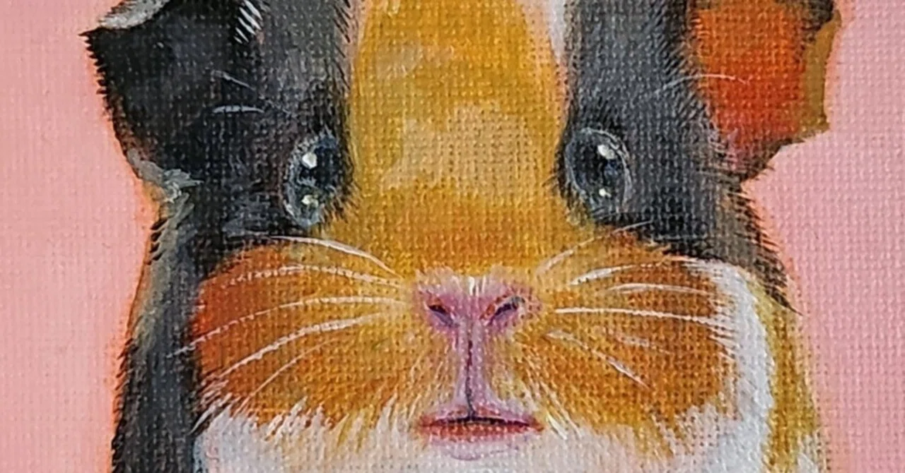 絵の販売をした件(モルモット肖像画)｜ちの