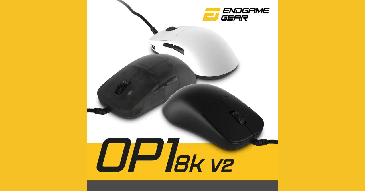 Endgame Gear、新センサー搭載の超低遅延ゲーミングマウス「OP1 8K v2 Endgame Gear、新センサー搭載の超低遅延ゲーミングマウス「OP1 8K v2