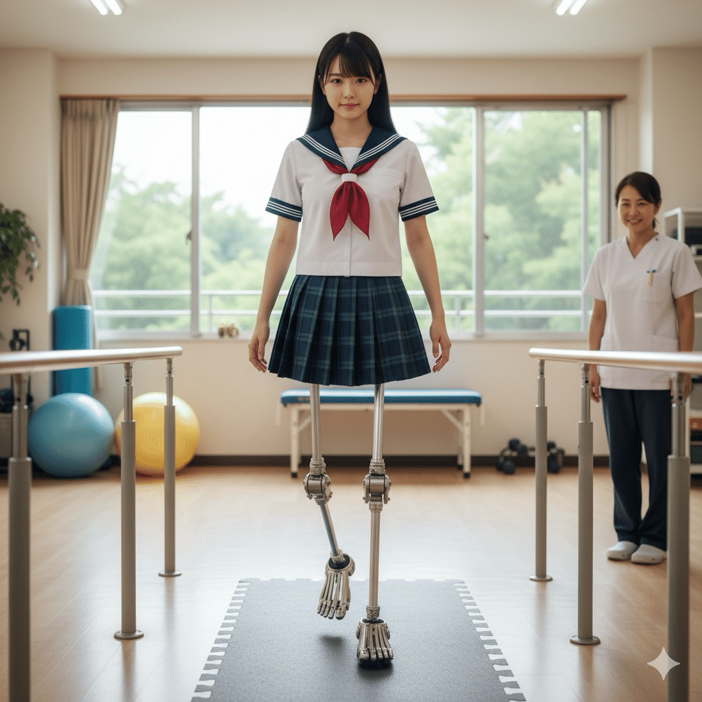 【小説・ヴィーナス症候群】〔348〕両側股関節離断の女子高生の義足リハビリ