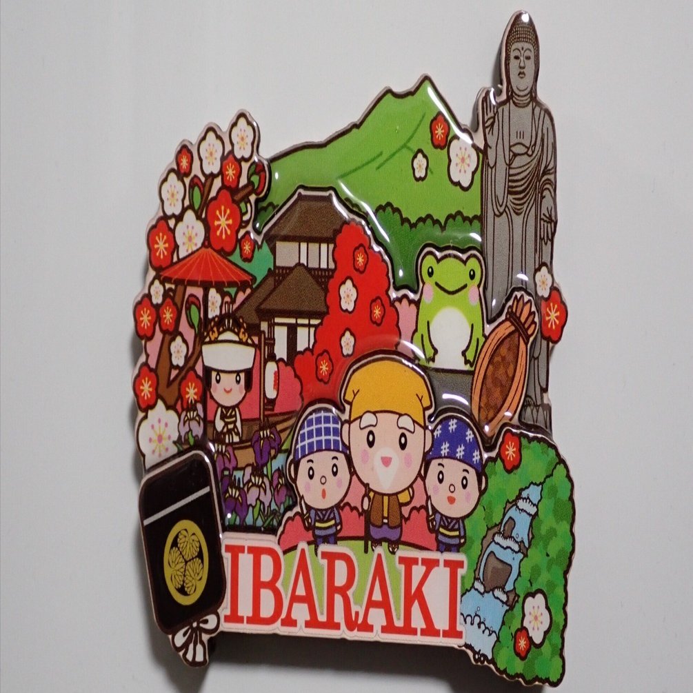茨城 茨城県名所名物のご当地マグネット｜Wakaba Mark2