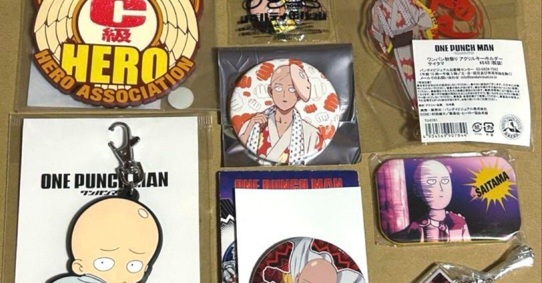 ワンパンマン　サイタマ　グッズ　アクリルキーホルダー　缶バッジ　など 本日見つけた掘り出しモン!】ワンパンマン サイタマ グッズのアクリル