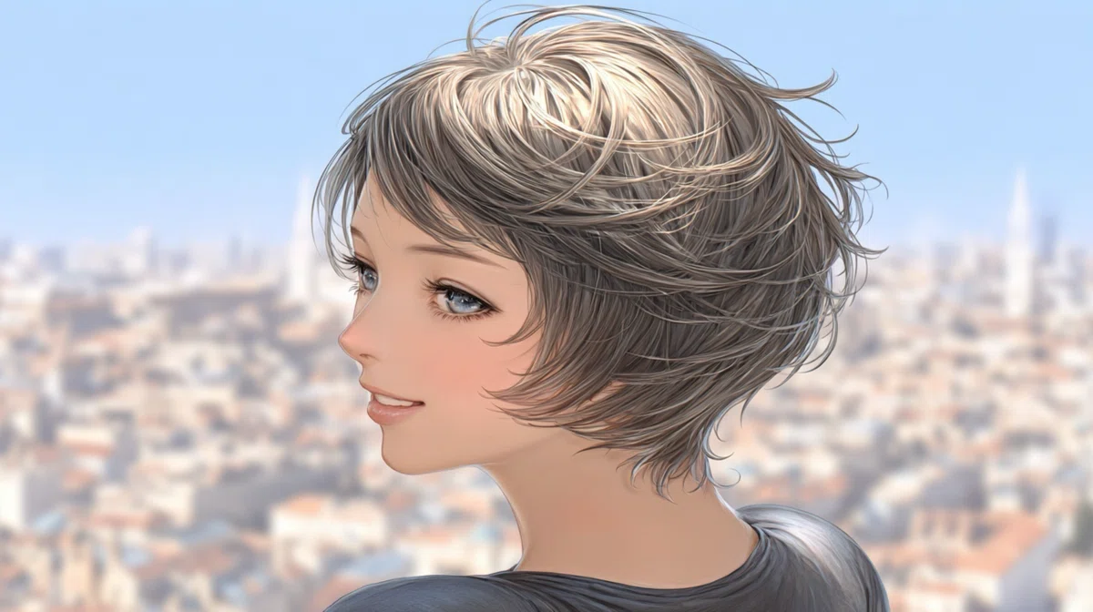 [AI Illustration] Short-haired girl｜みぽぽ