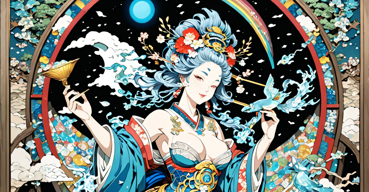 ☆ HaRu 弁財天 神様 1点物 真作 原画 絵画 油絵 ♪ F4 ☆ HaRu