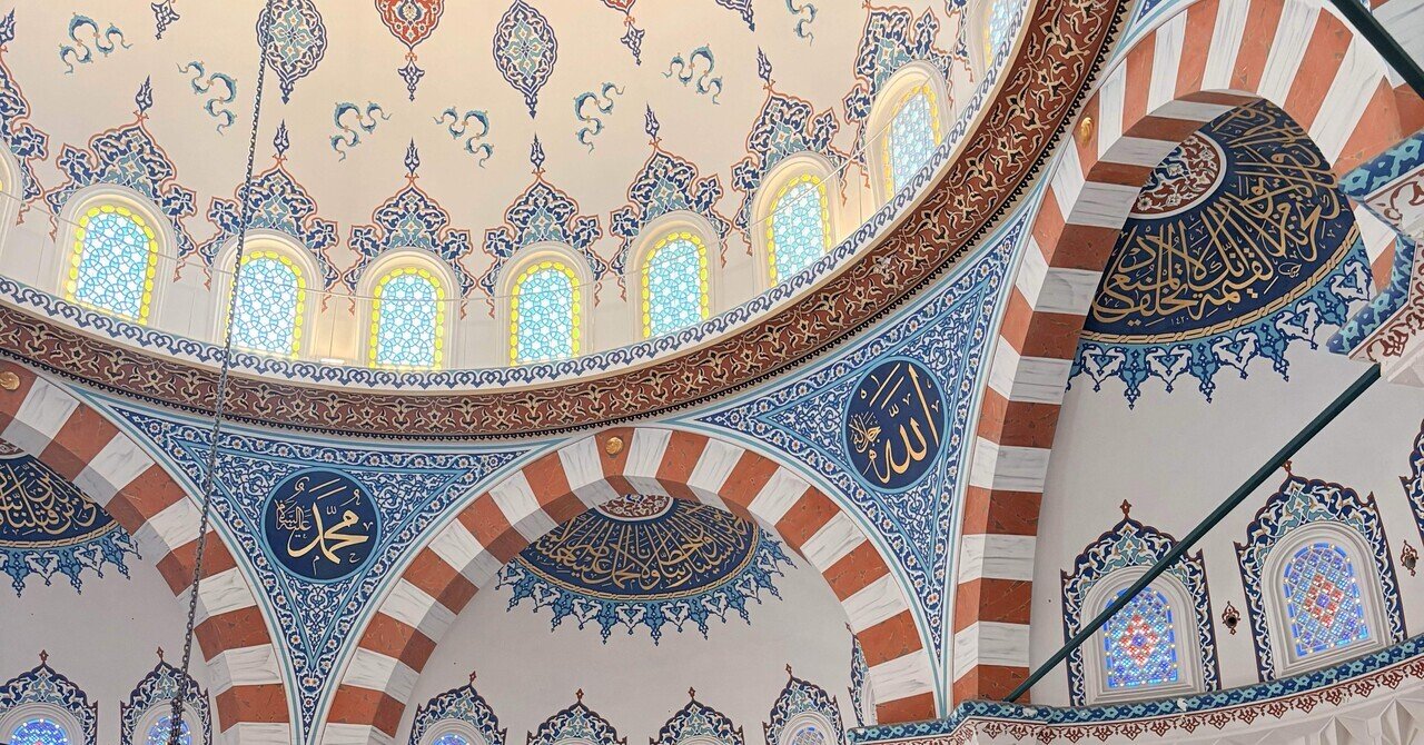 水彩画　「モスクの音」 旅路はるか～イランへの旅4