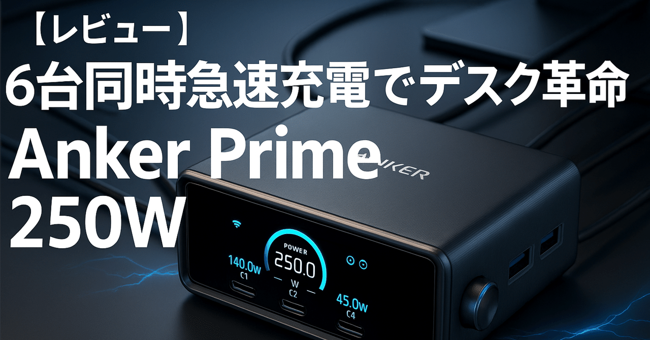 お盆セール中（１５％OFF中）Anker Prime charger　250w 楽天市場】Anker Prime Charger (250W, 6 Ports, GaN) (USB PD