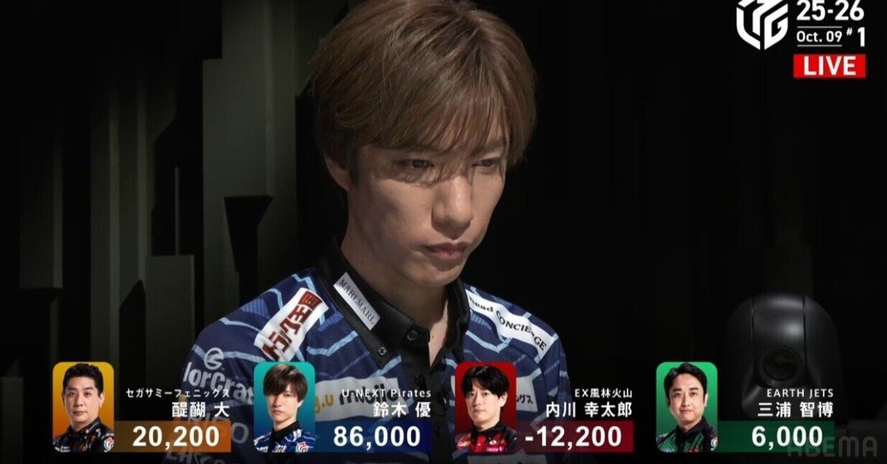 鈴木優の大トップは偶然ではない【Mリーグ】｜沖中祐也・zeRo