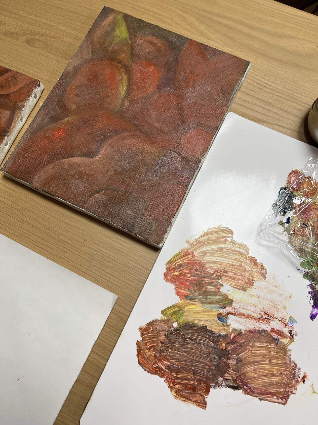 今日の油絵の制作/絵が動いてる感じを体感する｜髙野 梢 Kozue Takano