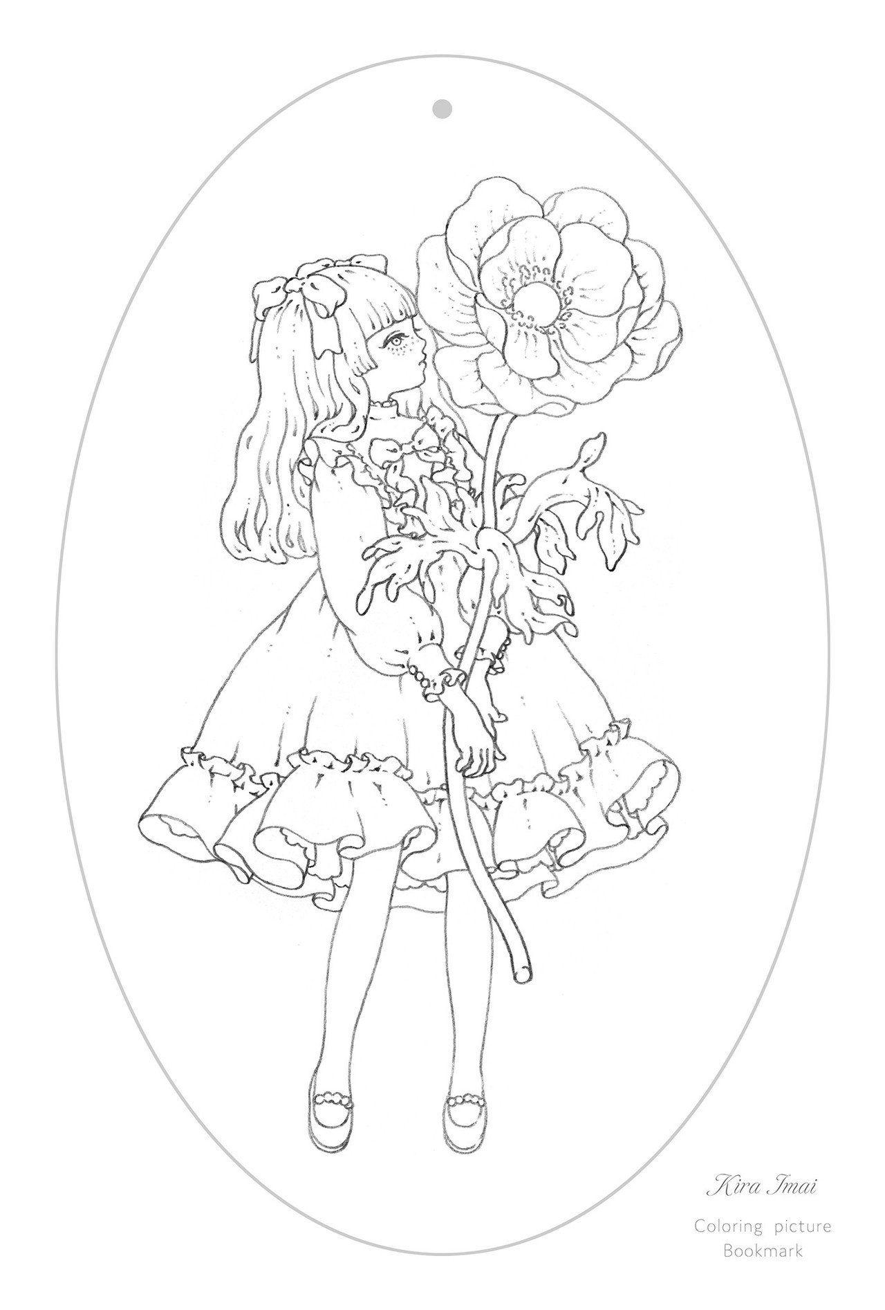 アネモネとスイートピーのぬり絵 今井キラ Note