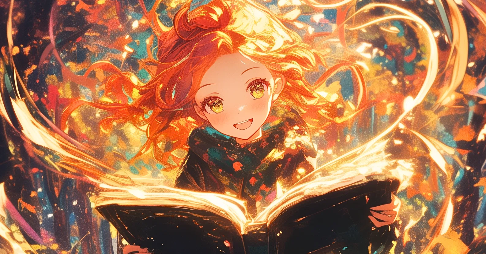 午後の陽射し、言葉の魔法【画像生成AI＋4コマ漫画】｜Alpaka