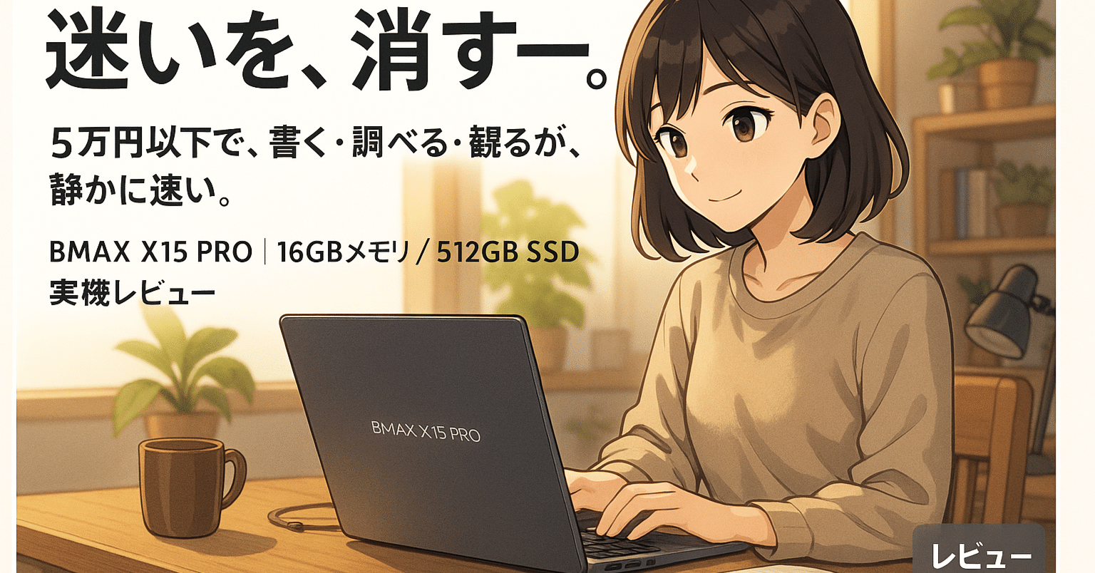 実機レビュー】私が笑うほどサクサク動くノートパソコンを5万円以下で