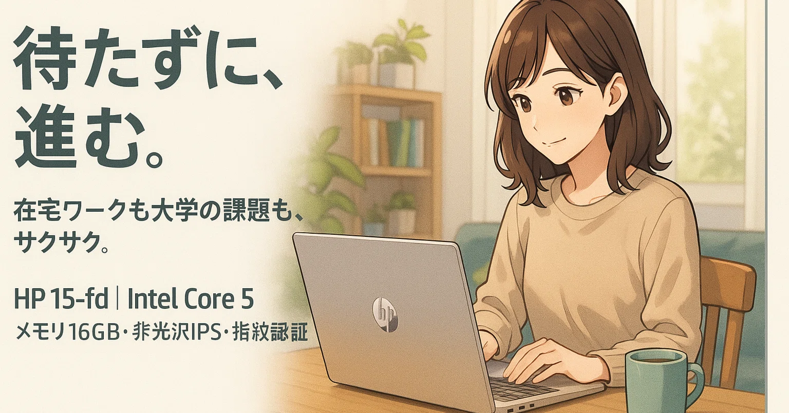 私がノートPC選びで遠回りした話】HP 15-fdがあなたの「ちょうど良い 