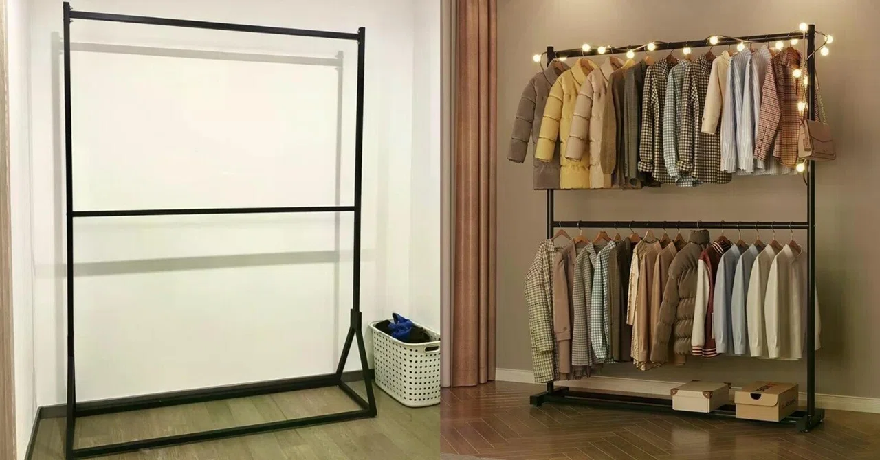 Build Simple Clothes Rack Perfect for the Season of Changing Clothes! Comfortable Storage with a ...