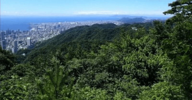 海と山がある街