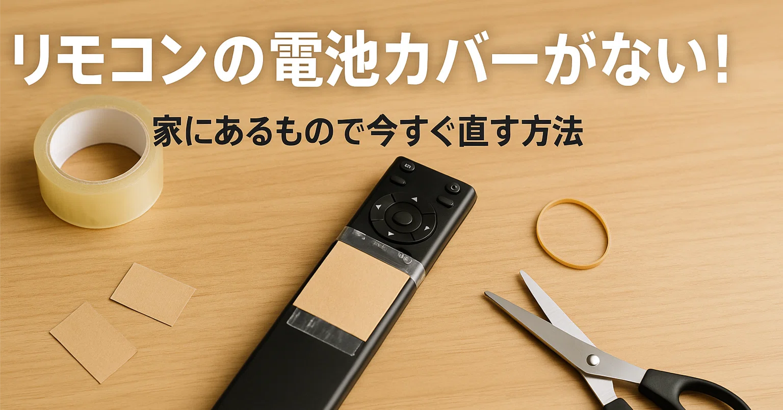 リモコンの電池カバーがない！代用品と固定方法まとめ｜家にあるもので