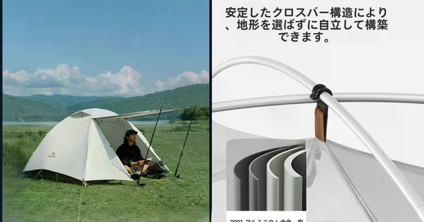 BRZU ワンタッチキャンプテント 新型六角形テント 5-8人用 組み立て
