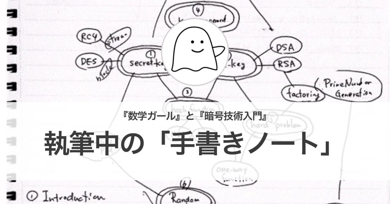 暗号技術入門』と『数学ガール』を書いてるときの手書きノートを公開し