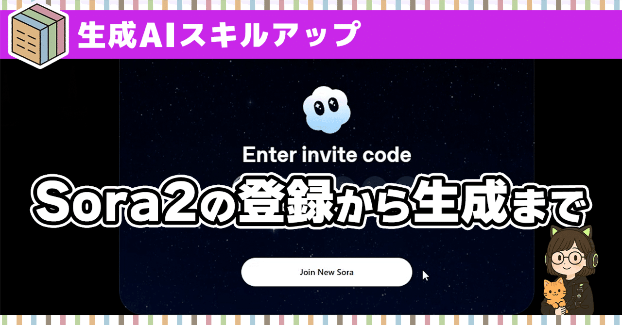 はじめてのSora2入門｜登録方法と動画の作り方をどこよりもやさしく