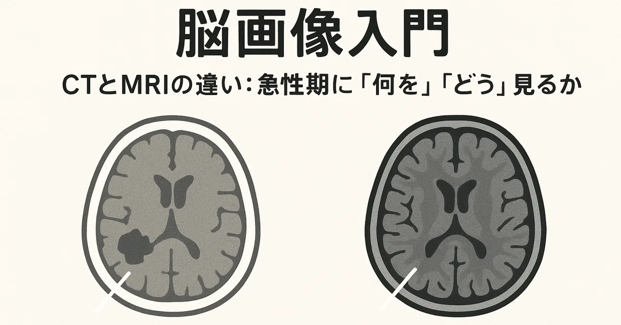 #2 【脳画像入門】CTとMRIの違い:急性期に「何を」「どう」見るか|Namu|Q&A急性期ラボ