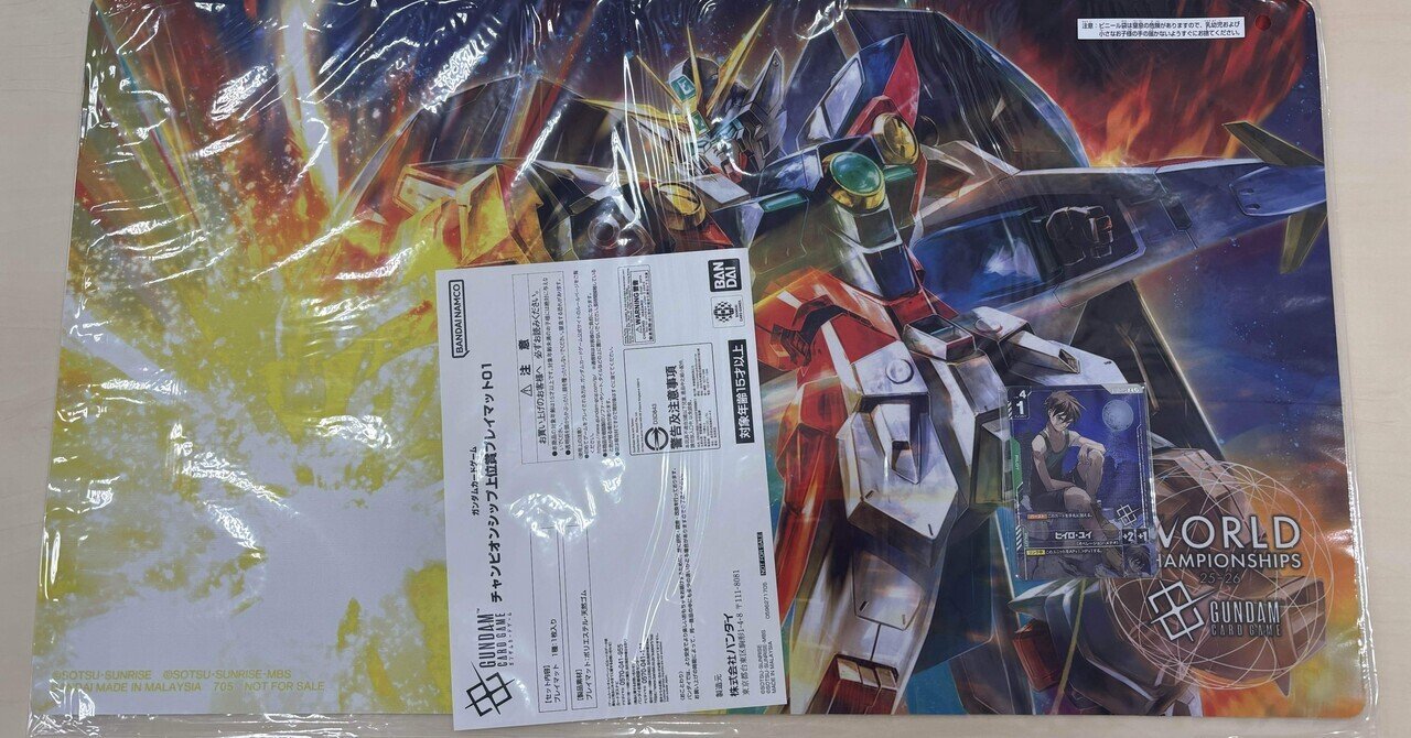 ガンダムカードゲーム　エリア予選　ベスト4 プレイマット　ウイングガンダムゼロ ガンダムカードゲーム エリア予選 ベスト4プレイマット ウイング