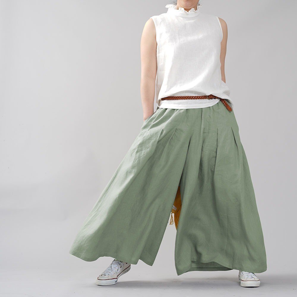 リネン100% wafuの袴(はかま)パンツ！｜わたぬき ようすけ