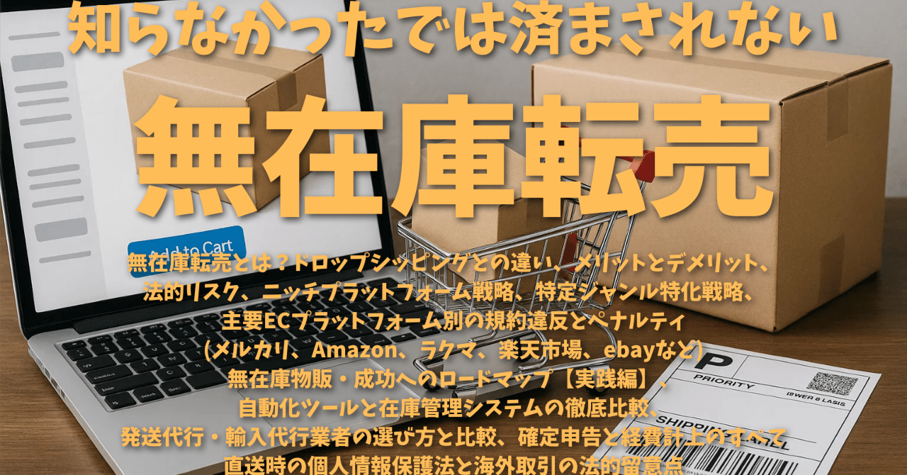 無在庫転売の天国と地獄｜Amazon・メルカリ ・楽天・eBayの規約違反で