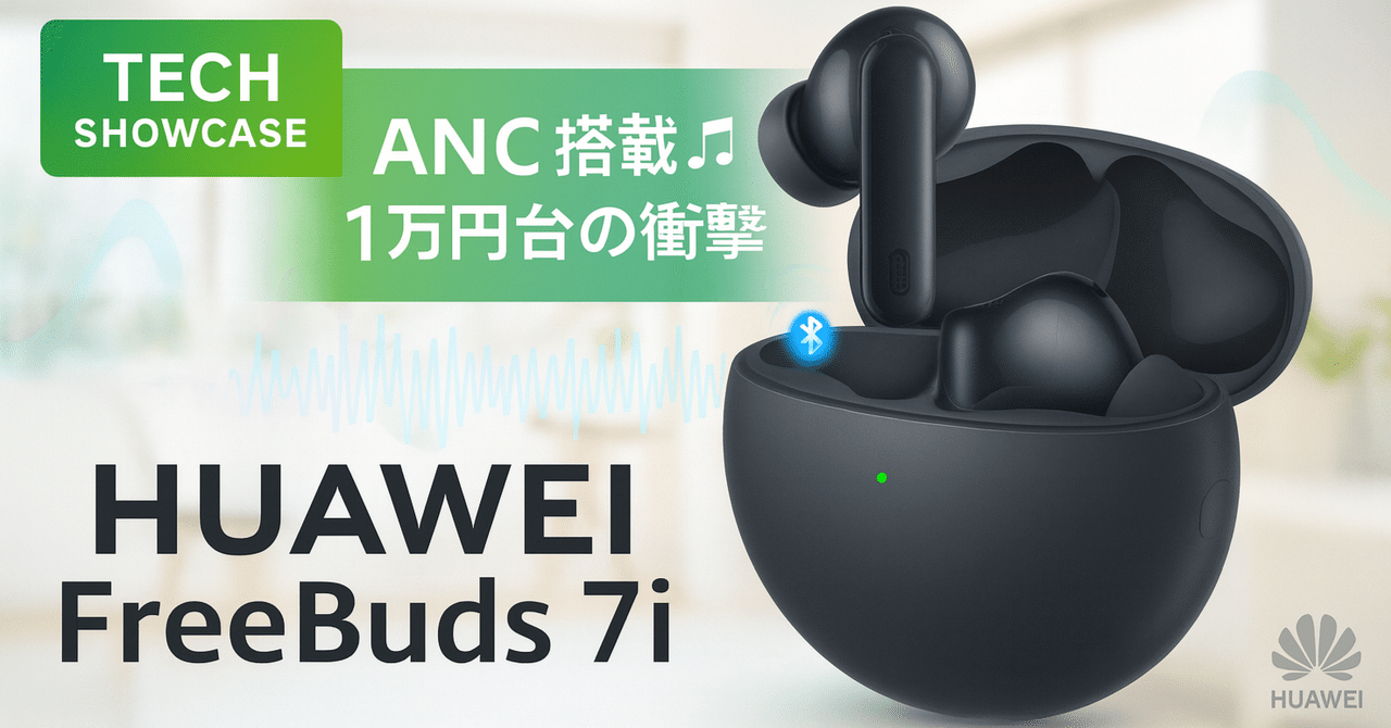新着ギア〉 HUAWEI FreeBuds 7i — 1 万円台でANCと空間オーディオを