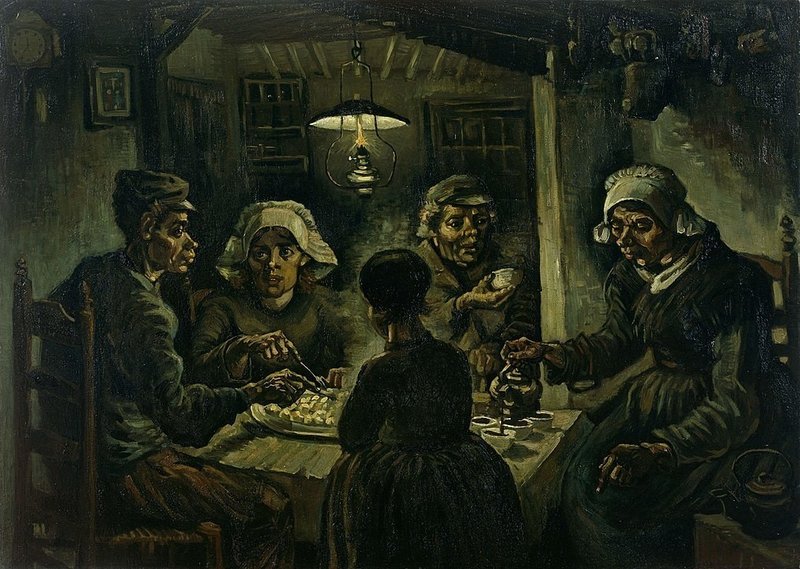 1885『ジャガイモを食べる人々』1885年1013px-Van-willem-vincent-gogh-die-kartoffelesser-03850