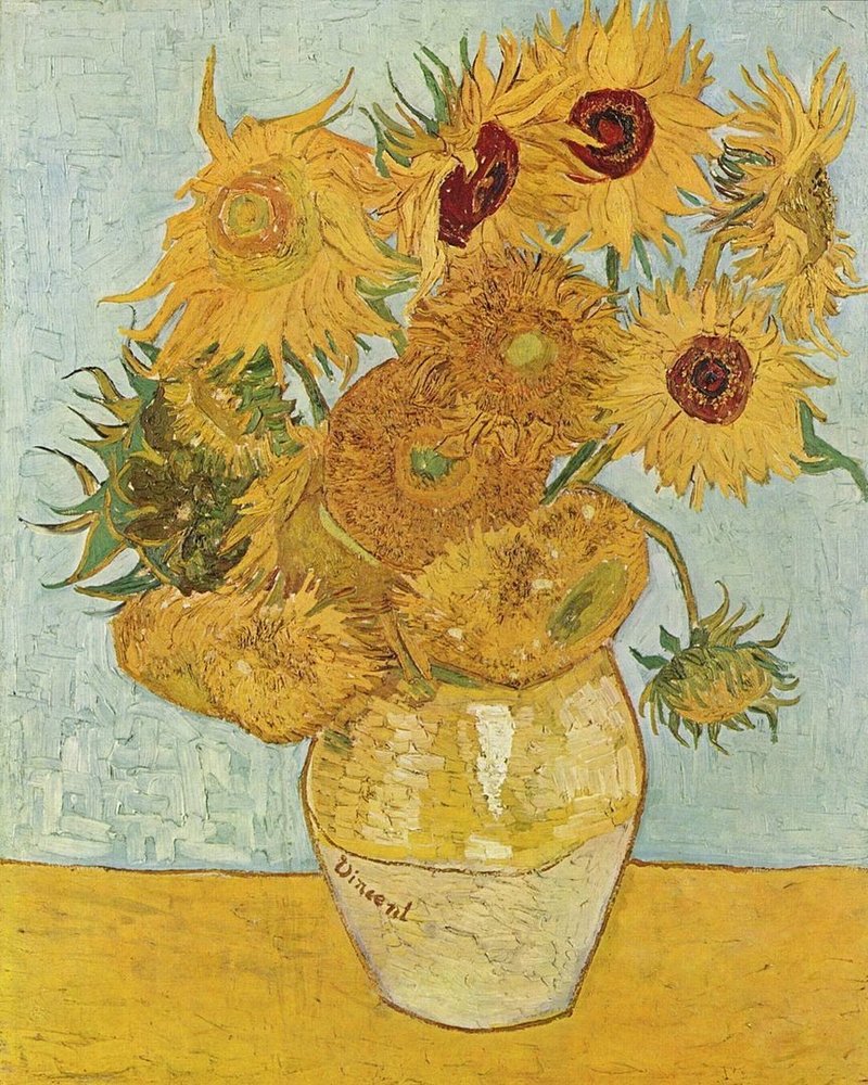 1888『ひまわり』864px-Vincent_Willem_van_Gogh_128