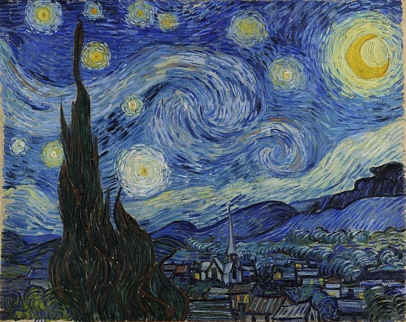 1889『星月夜』909px-Van_Gogh_-_Starry_Night_-_Google_Art_Project