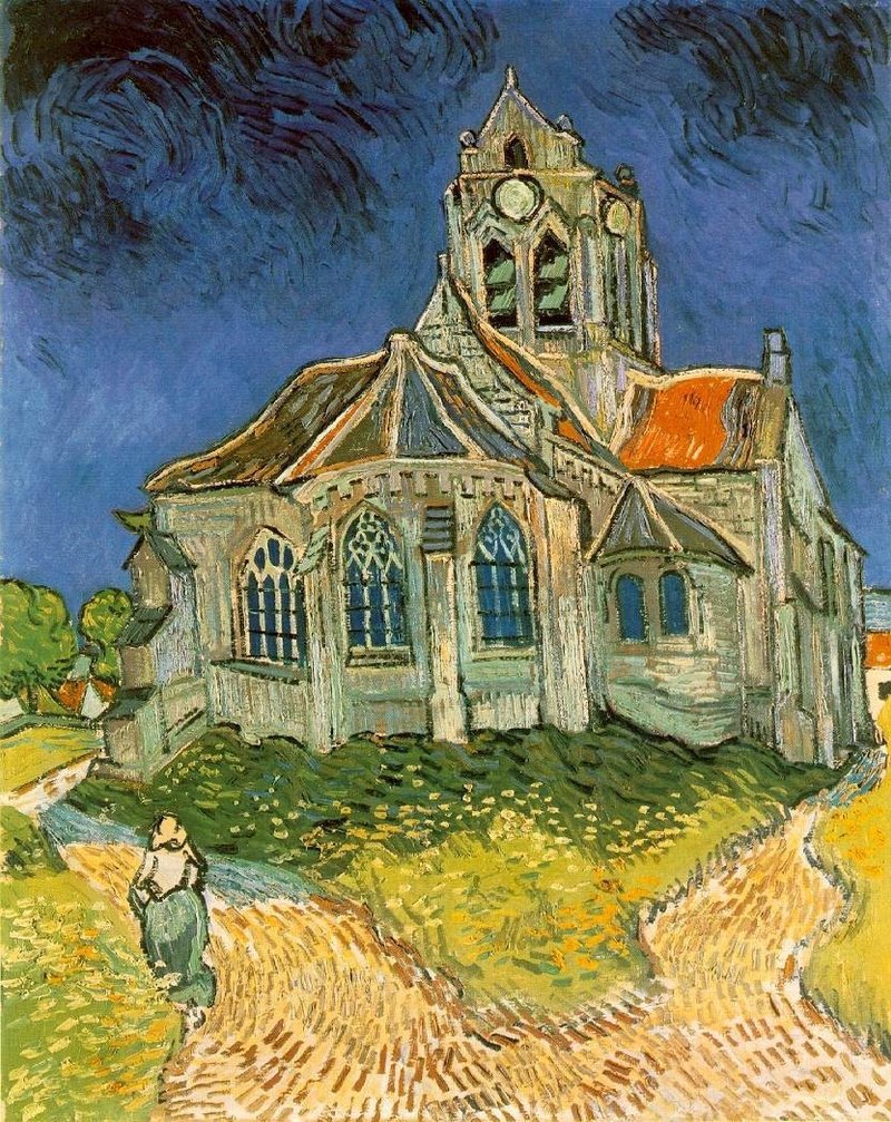 1890『オーヴェルの教会』L'église_d'Auvers-sur-Oise