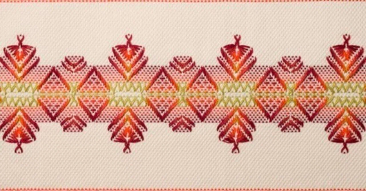 スエーデン刺繍て呼ぶけど、本当はスエーデンの刺繍ではないんですって 