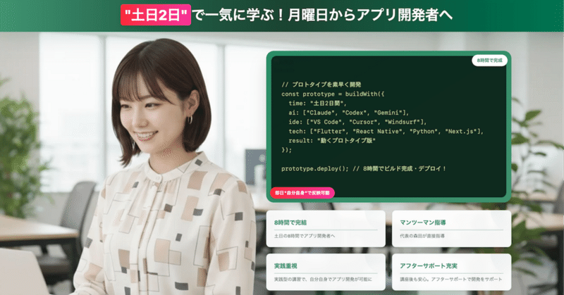 土日2日間でAI x アプリ開発者へ