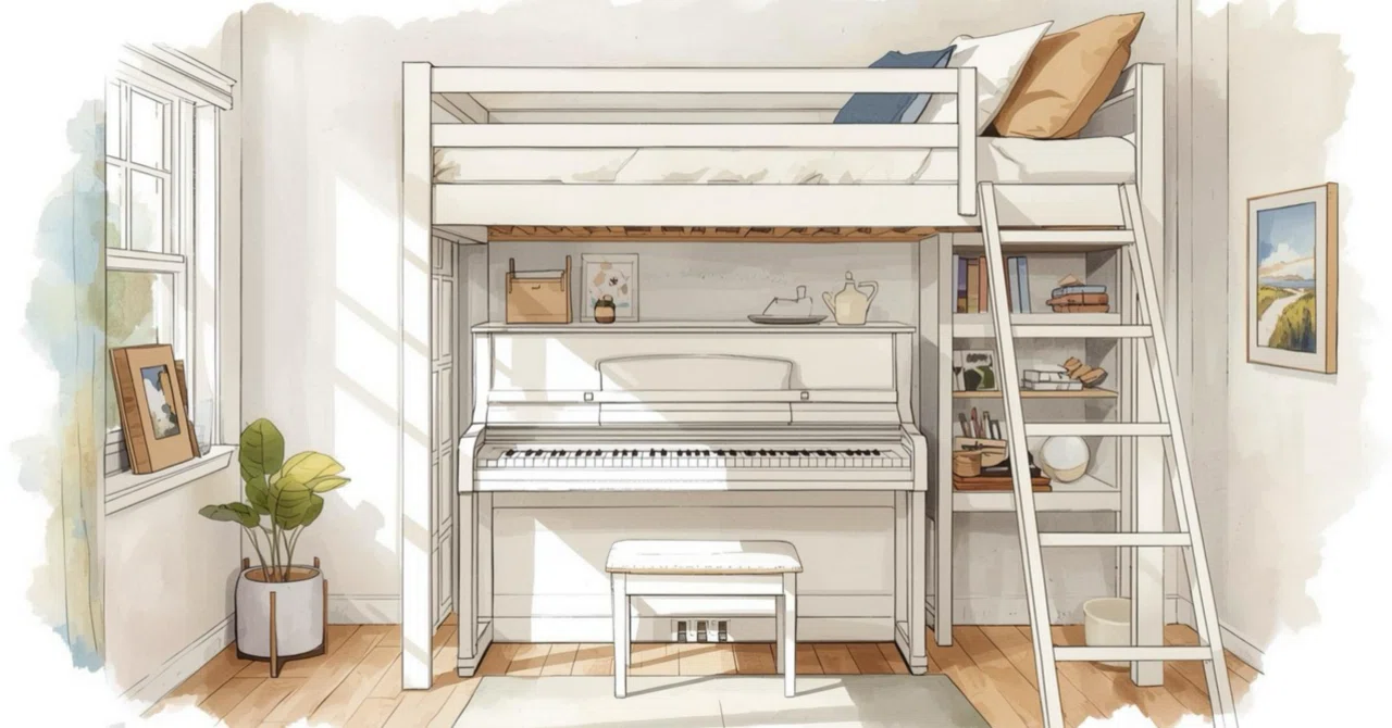 5.5畳の子ども部屋にロフトベッドを設置して、最高の笑顔が見れた日