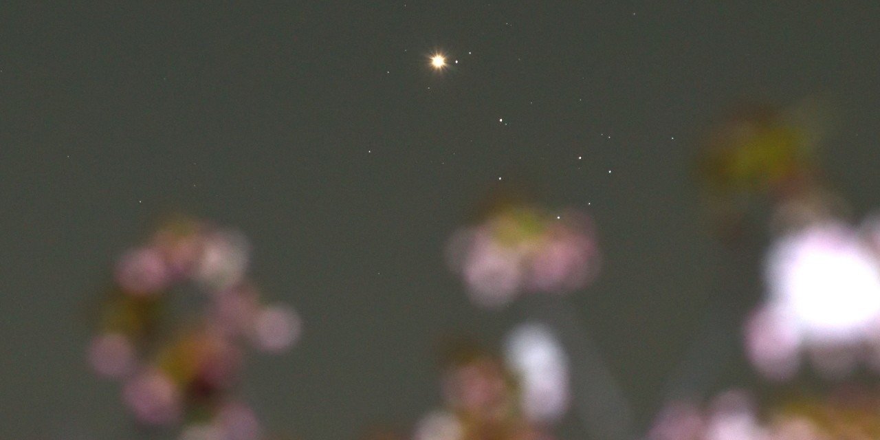 金星とスバルの接近 と夕景 4 4 星 17 フレネル Note
