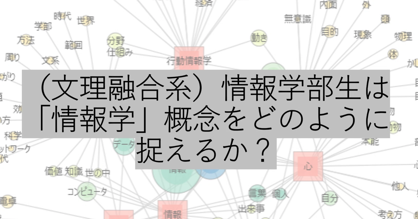 文理融合系）情報学部生は「情報学」概念をどう捉えるか？10年の変化も