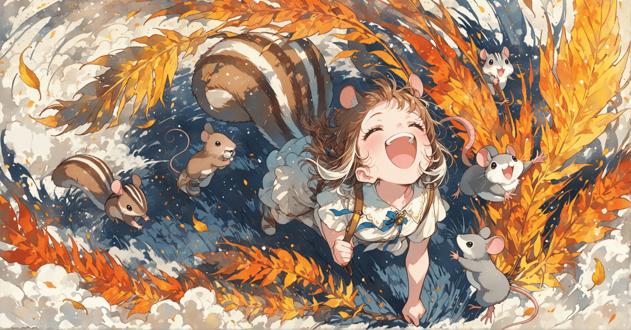 🍂 突風のように現れたリス子と、秋の森を駆ける日｜Asunaro0000